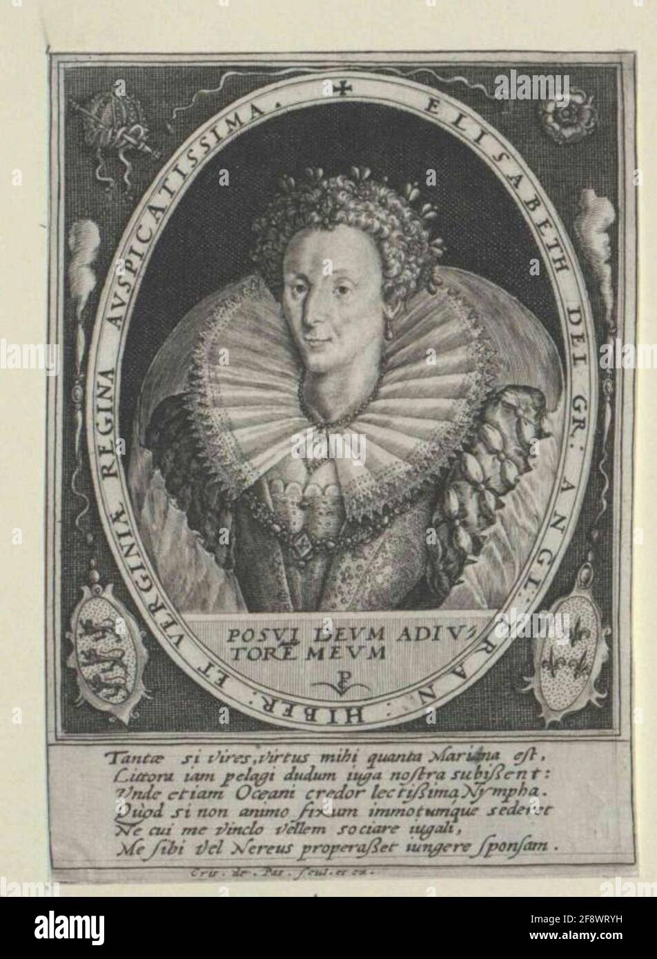 Elisabeth I, Queen of England Stecher: Passe, Crispyn DE (2) Verlag: Passe, Crispyn DE (2) Dating: 1651/1670 Stockfoto