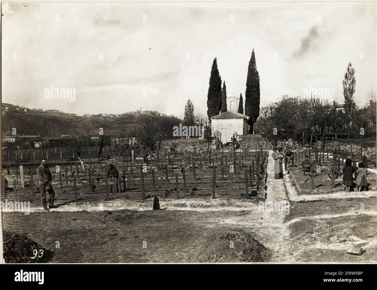 Militärfriedhof in Prvacina, 24.7.1916. . Stockfoto