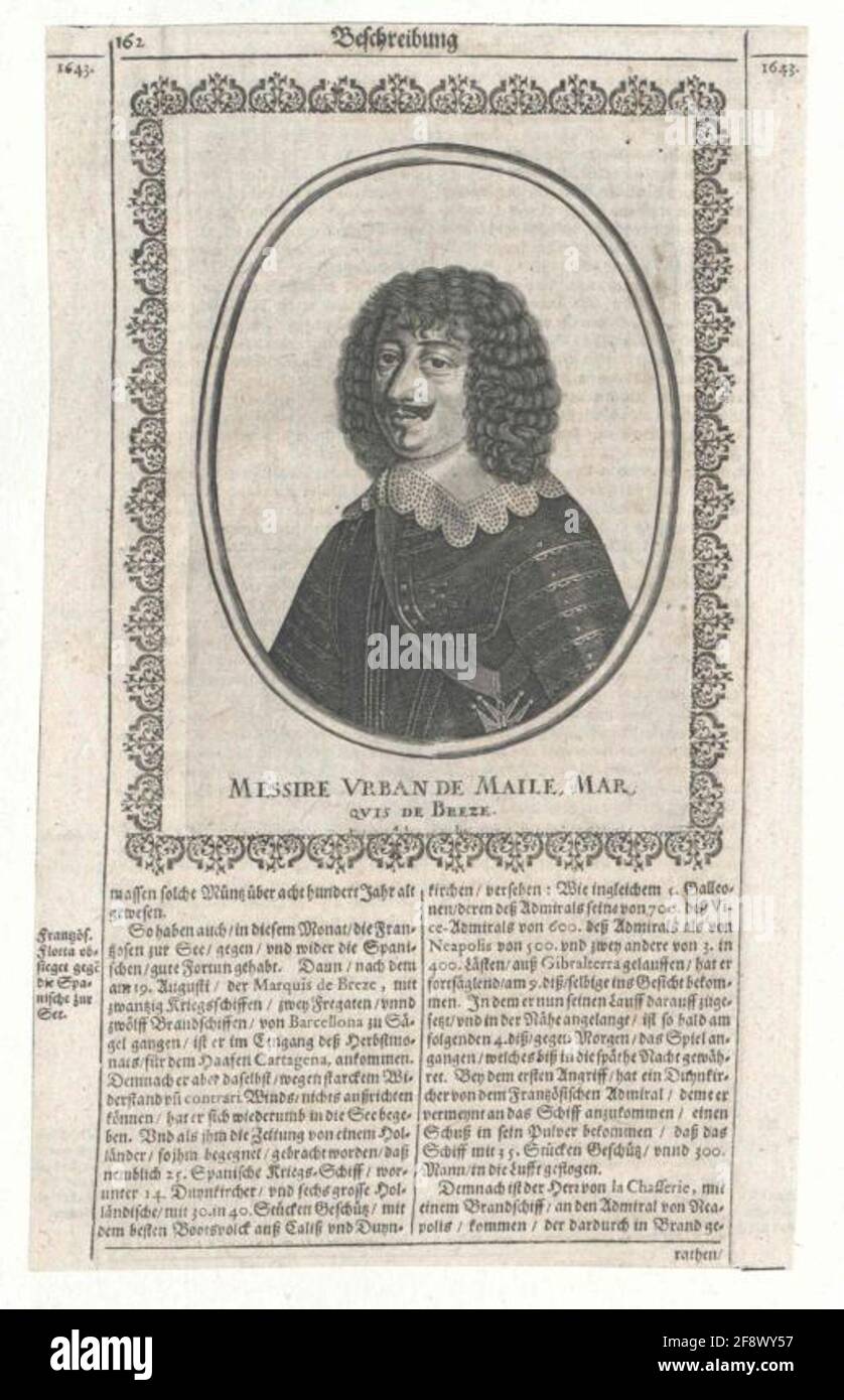 Maille, Marquis de Brézé, Urban. Stockfoto