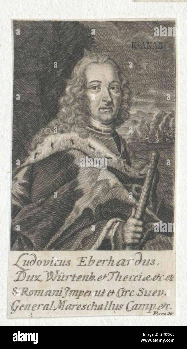 Eberhard IV Ludwig, Herzog von Württemberg. Stockfoto