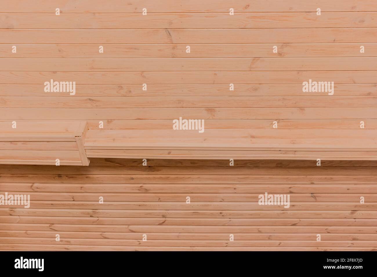 Teil der modernen Holzdecke Innenstruktur Hintergrund. Stockfoto