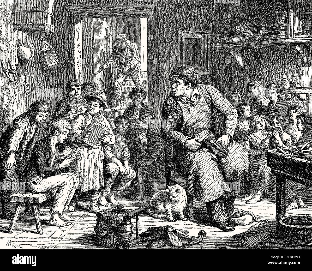 John Pounds, 1766 – 1839, ein Lehrer, der für die Schaffung des Konzepts der zerklüfteten Schulen verantwortlich ist Stockfoto