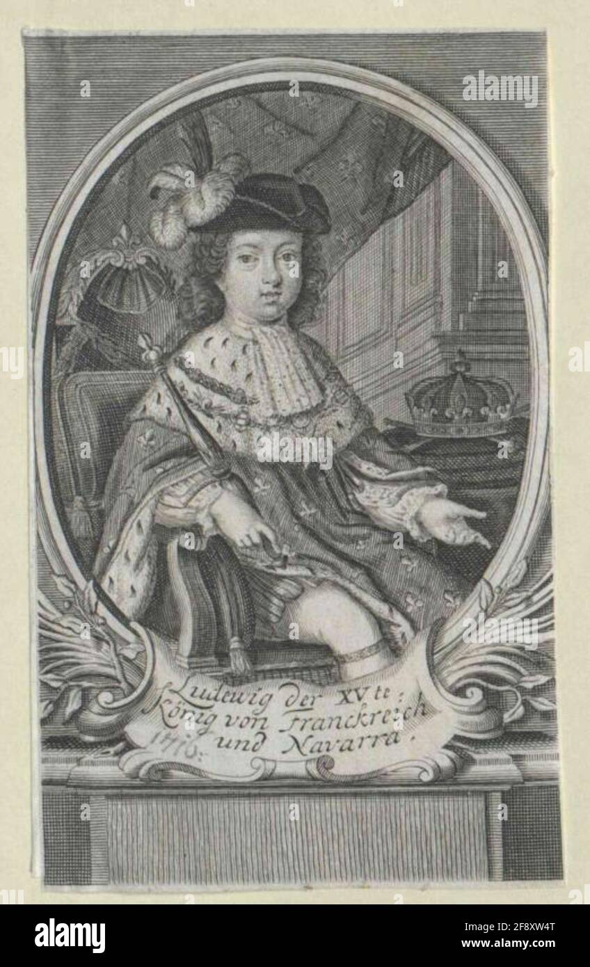 Ludwig XV., König von Frankreich 1715/1720 Stockfoto