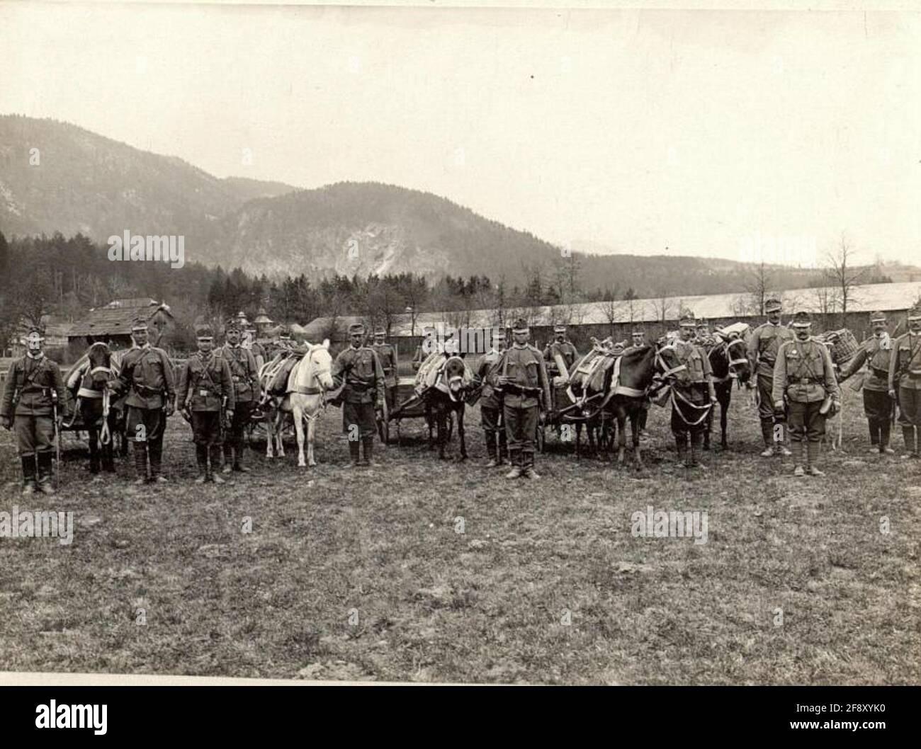 Zug der Technikon Infanterie Zug, eingegangen am 9. April 1916. Stockfoto