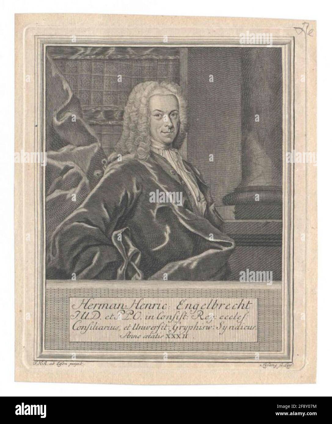 Engelbrecht, Hermann Heinrich von Verlag: Weitbrecht, Johann Jacobmaler: Eating, F. H. A. Fester: Sysang, Johann Christopherlagsort: Greifswald Stockfoto