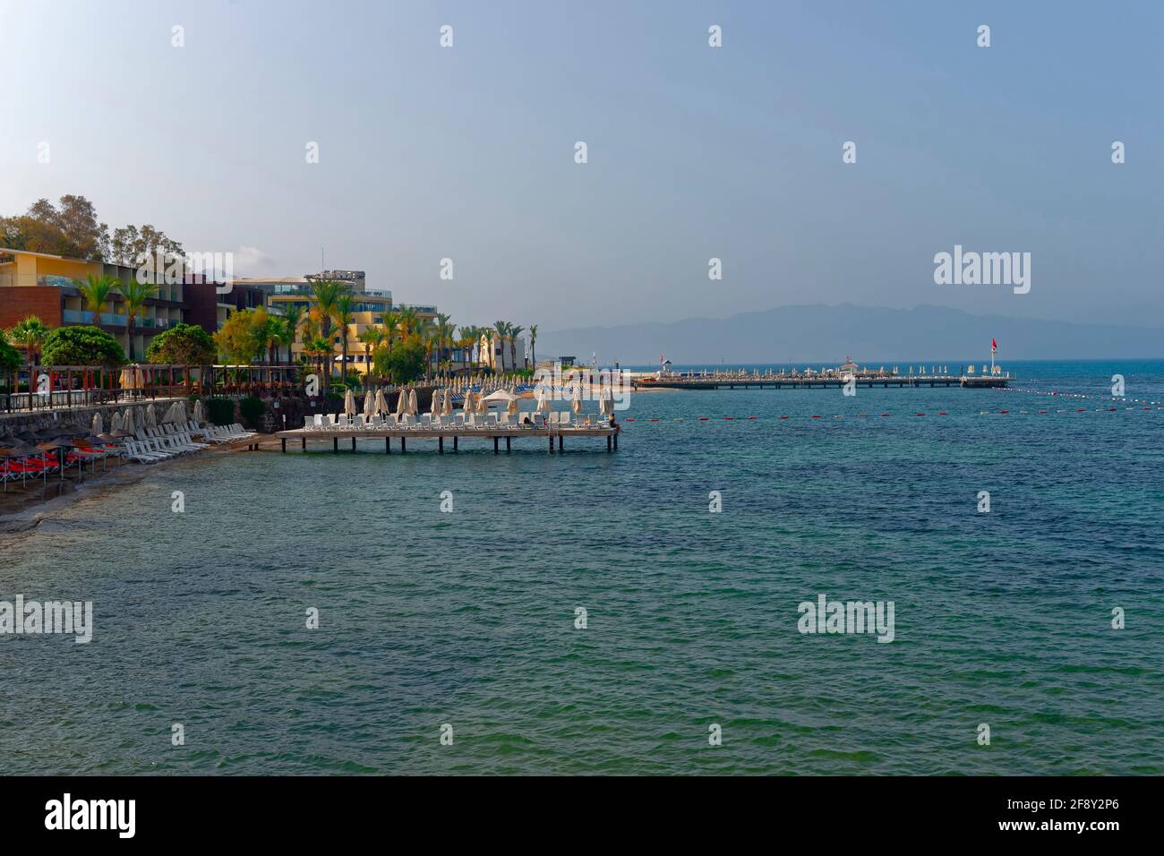 Hotel La Blanche Spa &amp; Wellness, Strand, Turgutreis, Bodrum, Mugla, Türkei Stockfoto
