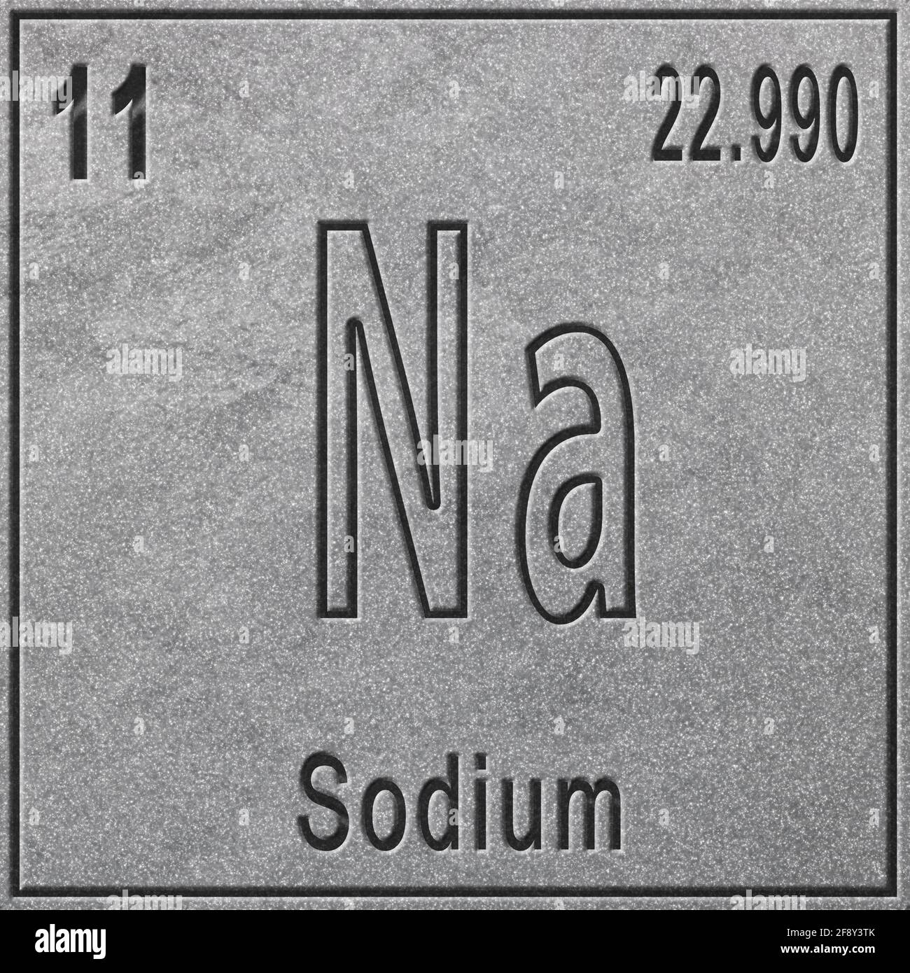 Chemisches Zeichen Für Natrium Chemisches Natrium-Element, Zeichen mit Ordnungszahl und Atomgewicht