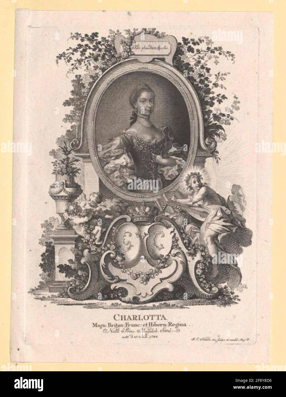Sophie Charlotte, Prinzessin von Mecklenburg-Strelitz Stecher: Nilson, Johannes Esaias Stockfoto