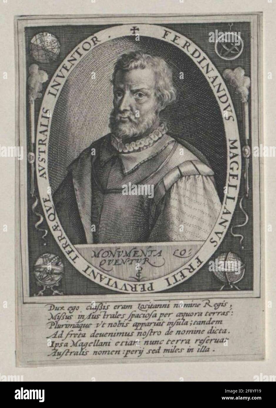 Magalhaes, Fernao de Stechher: ​​Pass, Crispyn de (1) Verlagsort: Stockfoto