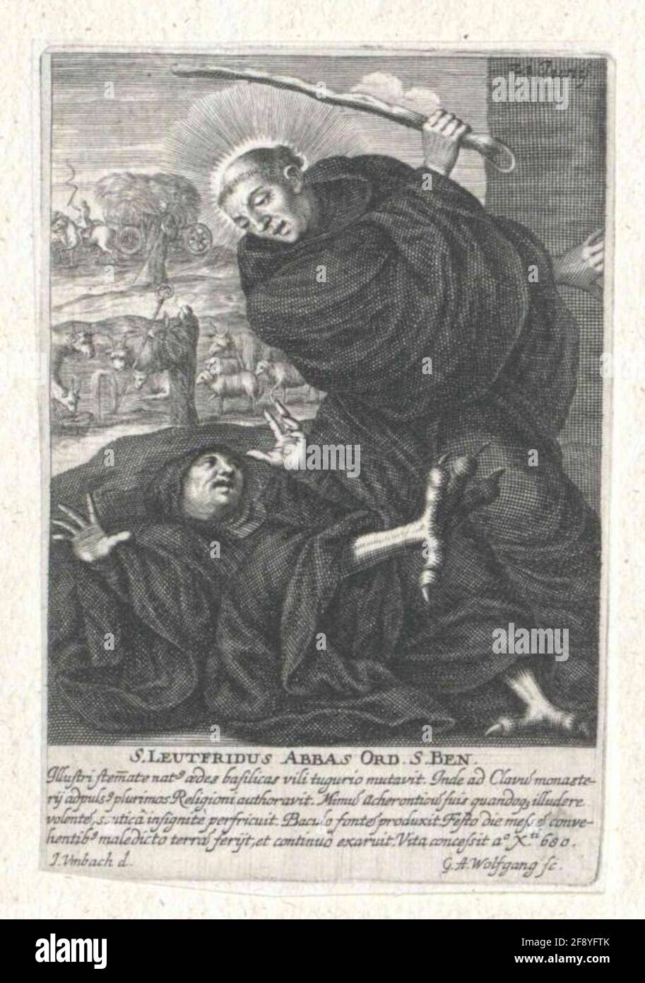 Leufred von Évreux, heiliger. Stockfoto