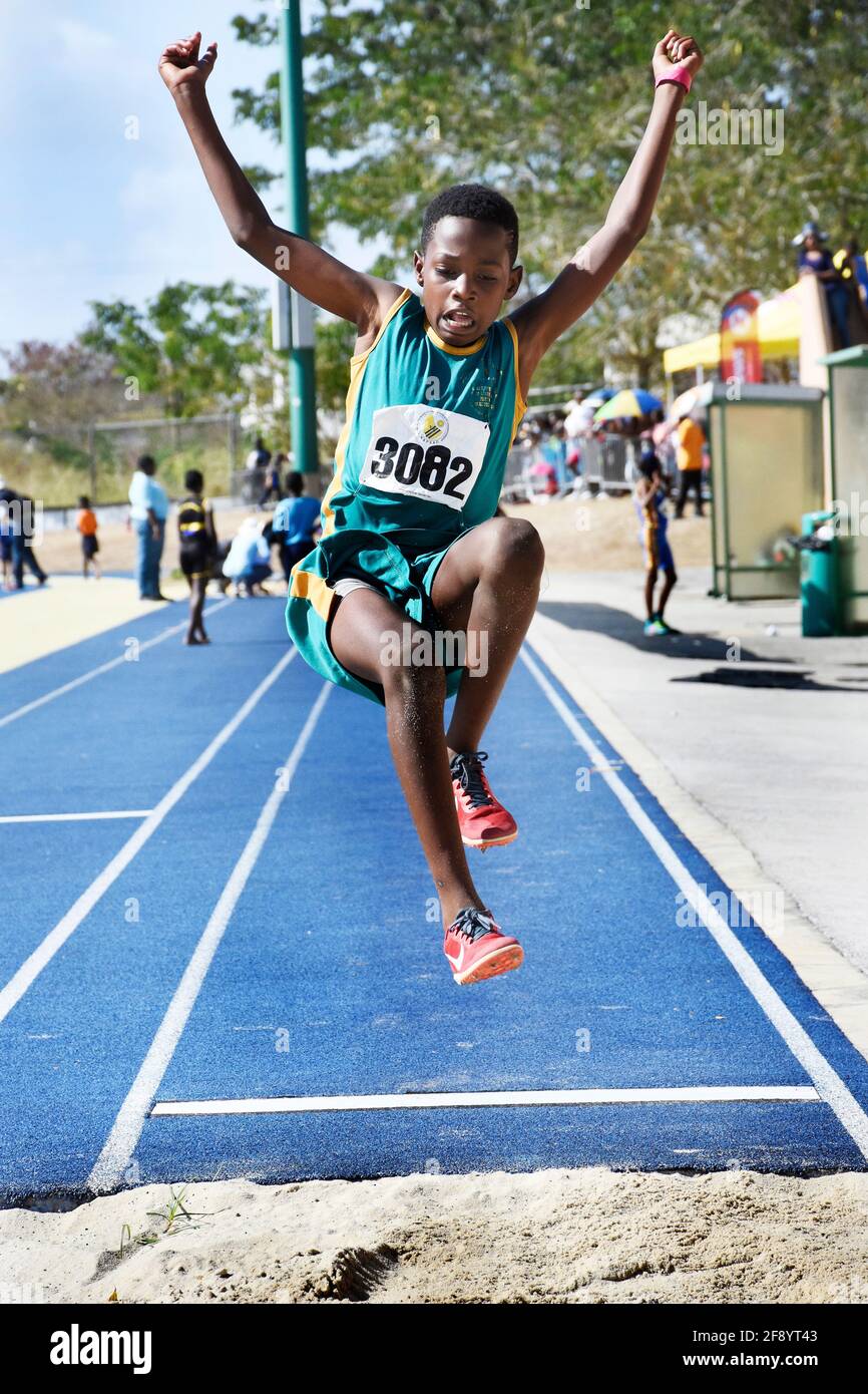 Barbados Primary Schools Athletic Competition Stockfoto