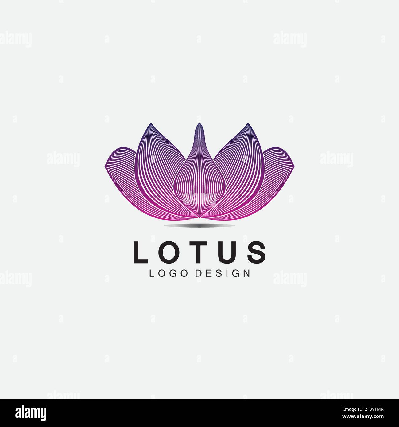 Vektor-Lotusblumen-Design für Spa, Yoga-Kurs, Hotel und Resort Stock Vektor