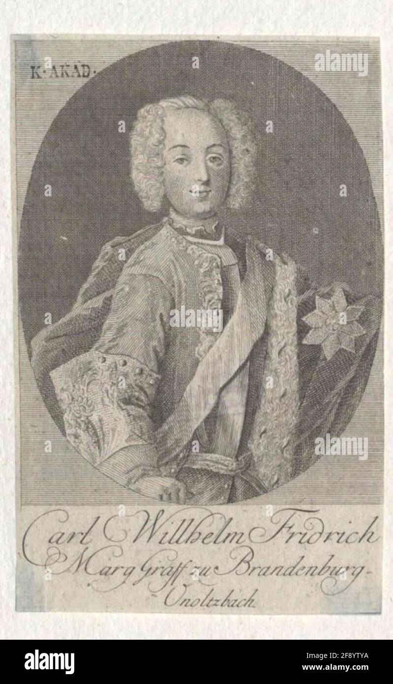 Karl Wilhelm Friedrich, Markgraf von Brandenburg-Ansbach. Stockfoto