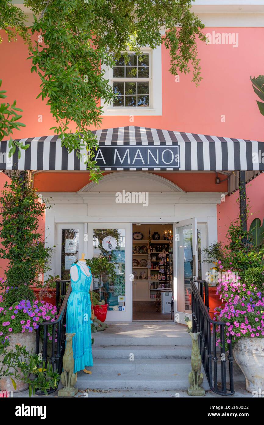 A Mano - Luxus Geschenke und Haushaltswaren Boutique in Naples, Florida, USA Stockfoto