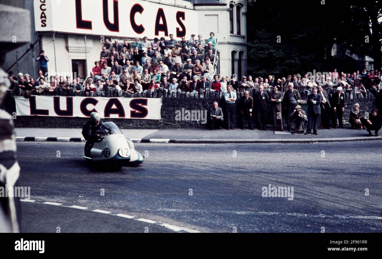 Motorrad- und Seitenwagenrennen 1958/59 Teil II, Brands Hatch Circuit, Rennstrecke, Fahrerlager Brands Stockfoto