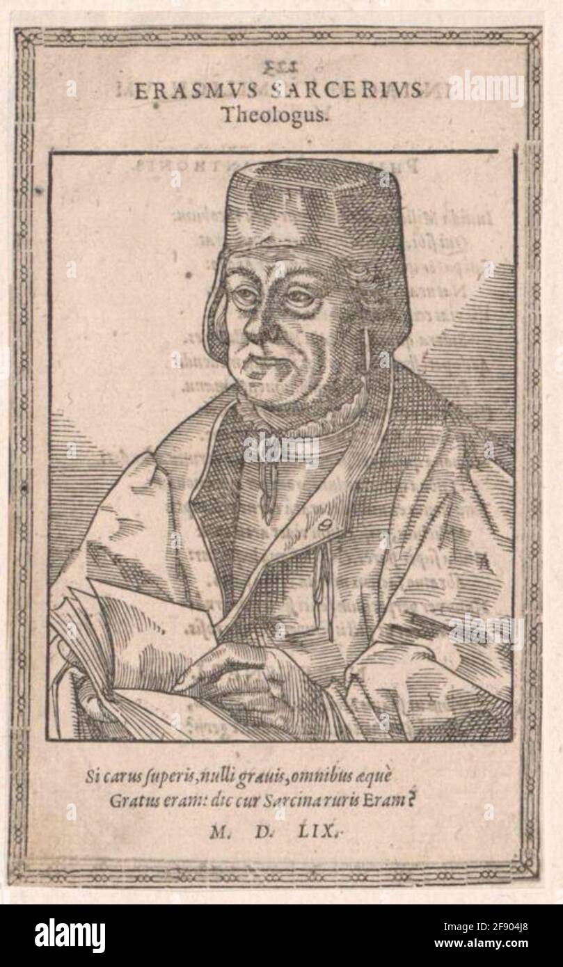 Sarcerius, Erasmus Herausgeber: Jobin, Bernhardstecher: Stimmer, Tobias Abteilung: Straßburg Stockfoto