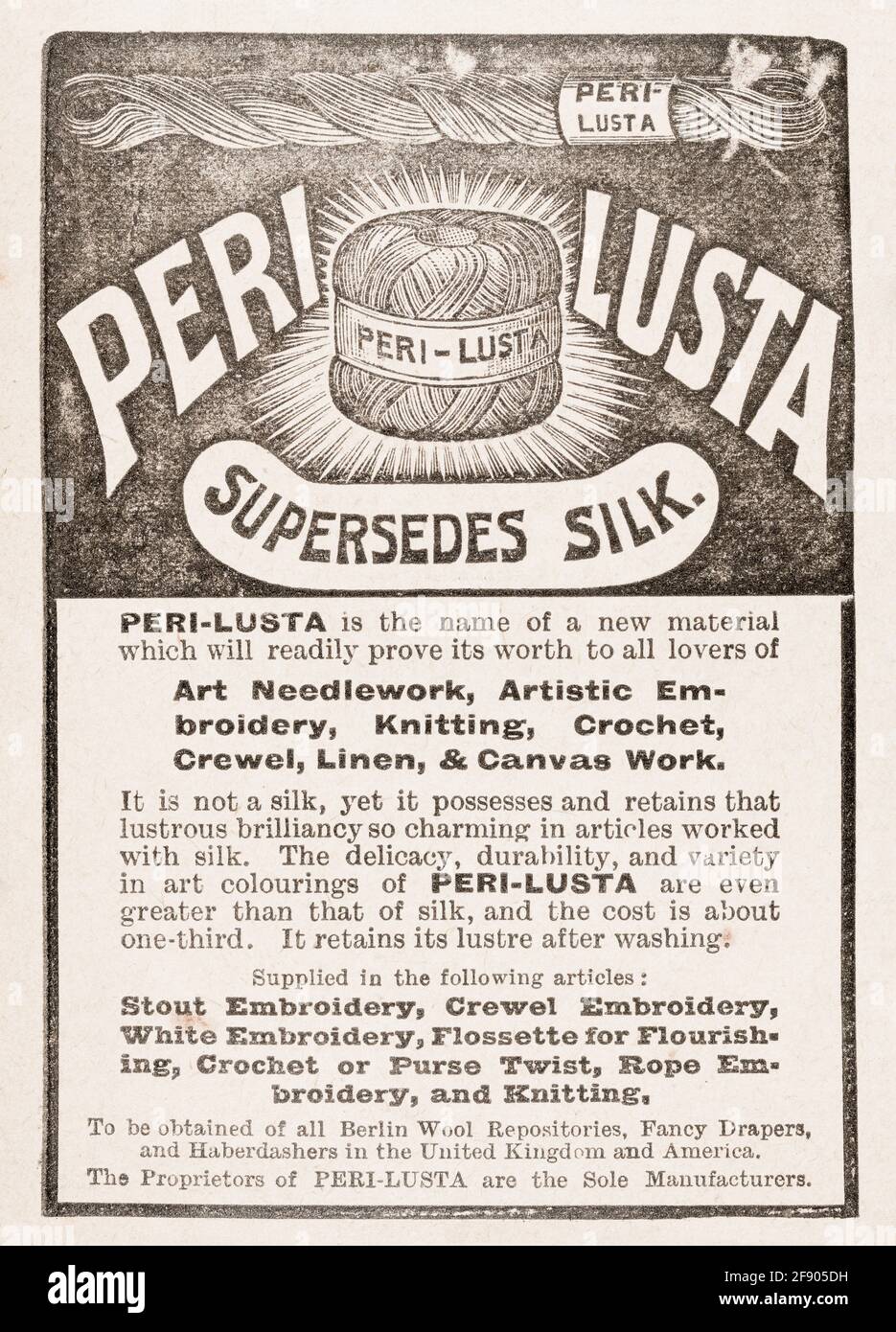 Alte viktorianische Zeitungspapier Kleidung / Mode-Anzeige von 1901 - Pre-Werbung Standards. Werbung für alte Kleidung, Werbung für alte Mode. Stockfoto