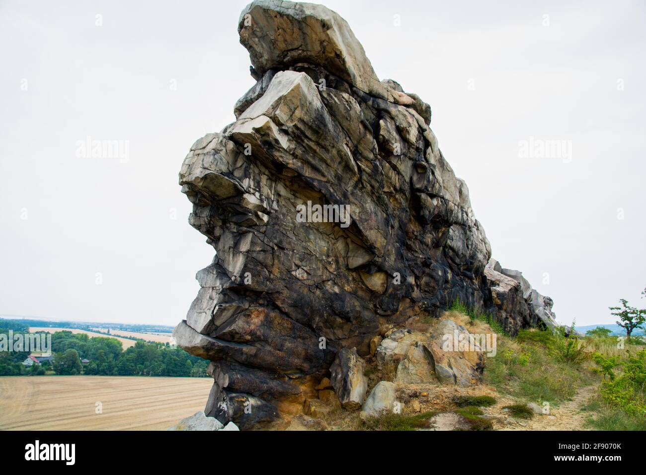 Der Teufel an der Wand im Harz Stockfoto