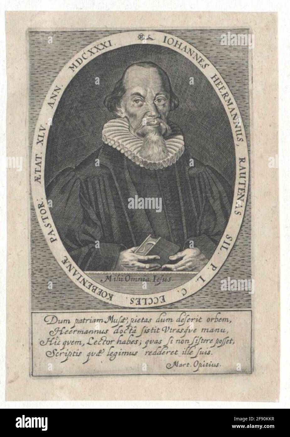 Heermann, Johann Stecher: Monogramist G.W. (1650) Dating: 1631/1670 Stockfoto