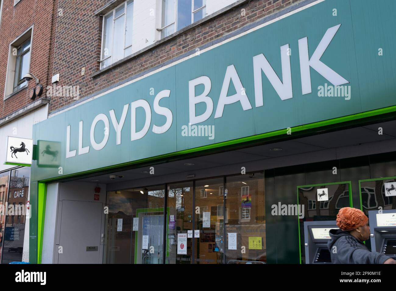 Logo der lloyds Bank, Banner, Markennamen Stockfoto