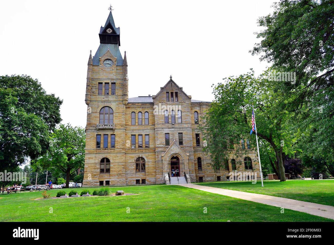 Galesburg, Illinois, USA. Das Knox County Courthouse, Galesburg, wurde 1884-1886 nach der Bewegung des Kreissitzes aus Knoxville erbaut. Stockfoto