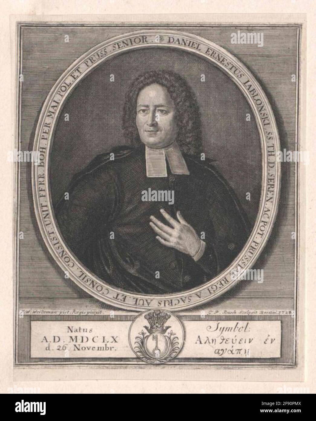 Jablonski, Daniel Ernst Maler: Weidemann, Friedrich Wilhelmstecher: Busch, Georg Paul Stockfoto
