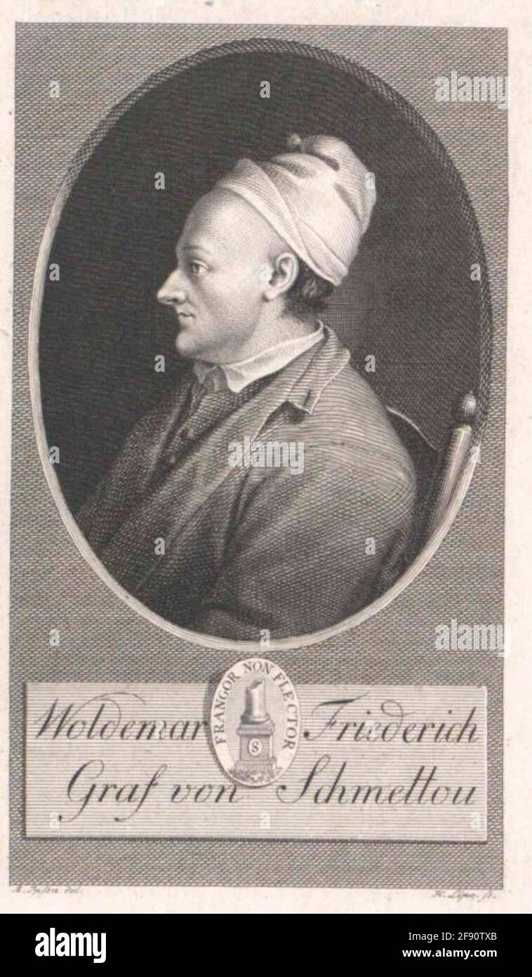 Schmettau, Woldemar Friedrich Graf. Stockfoto