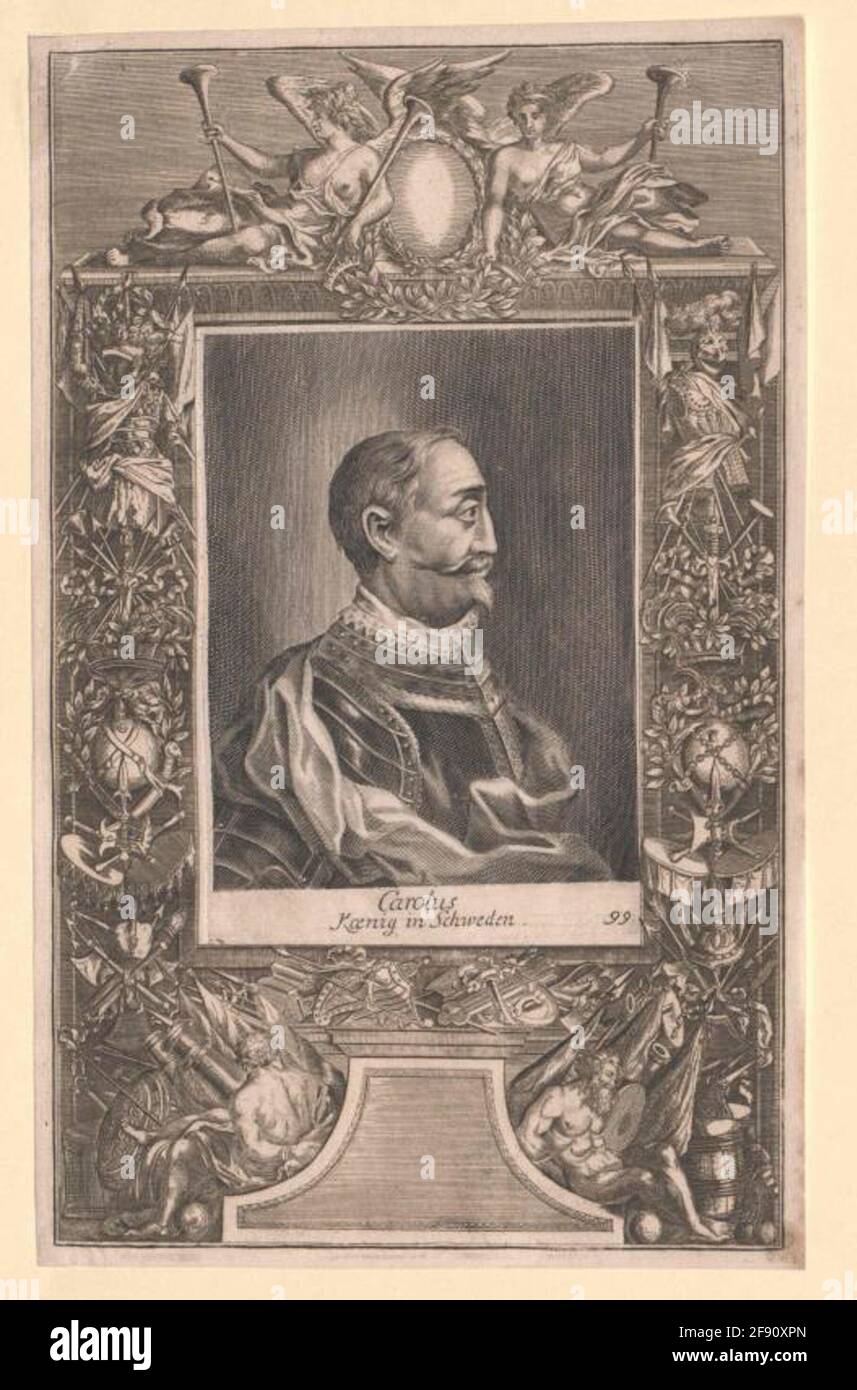 Karl IX., König von Schweden. Stockfoto