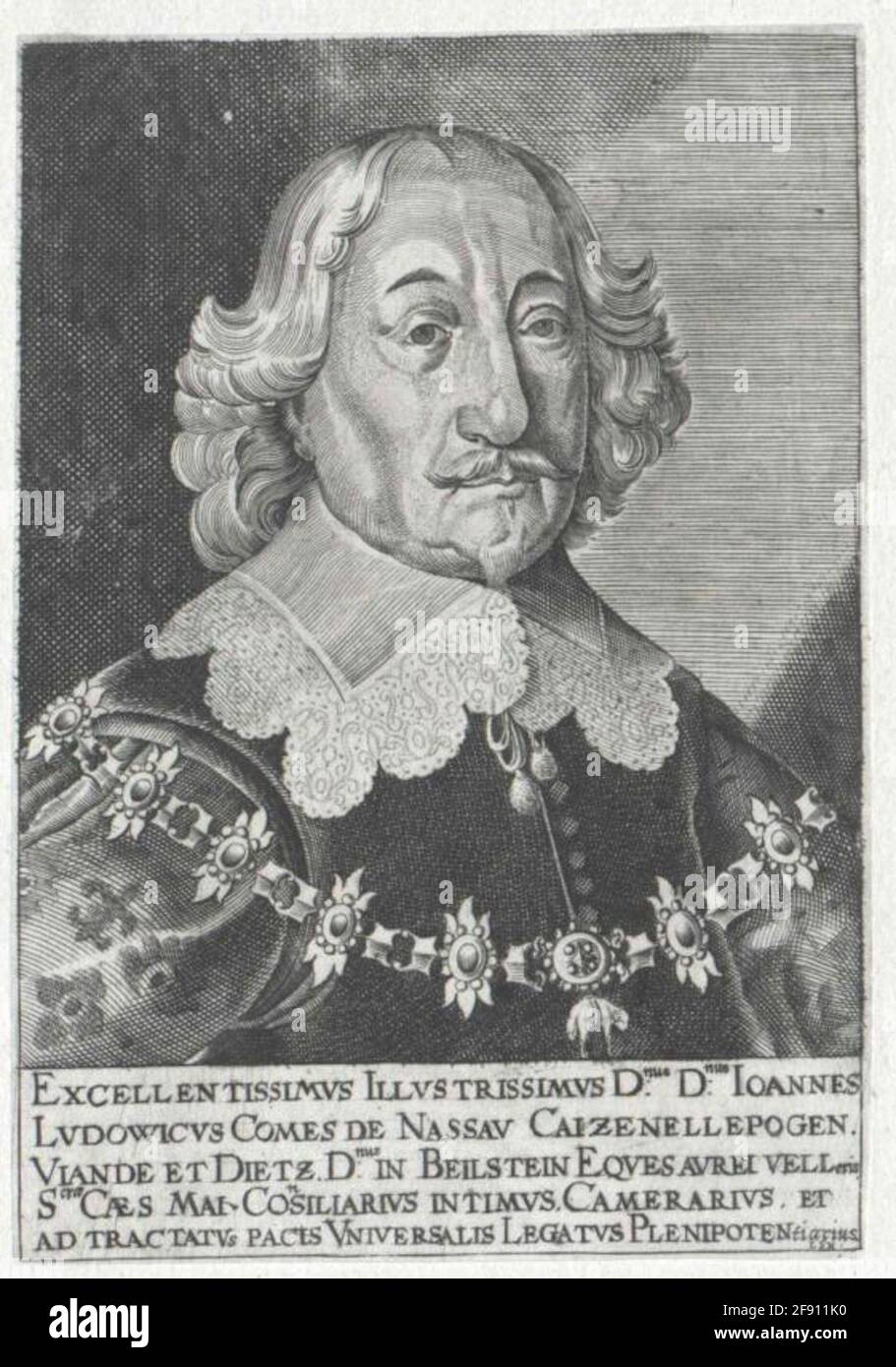 Johann Ludwig, Fürst von Nassau-Hadamar Stecher: LSN Stockfoto