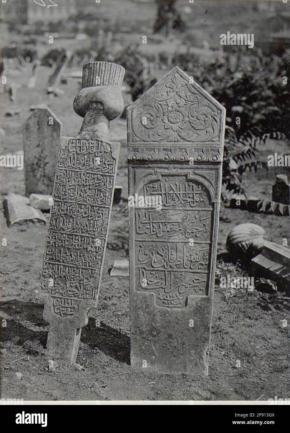 Türkische Grabsteine. . Stockfoto