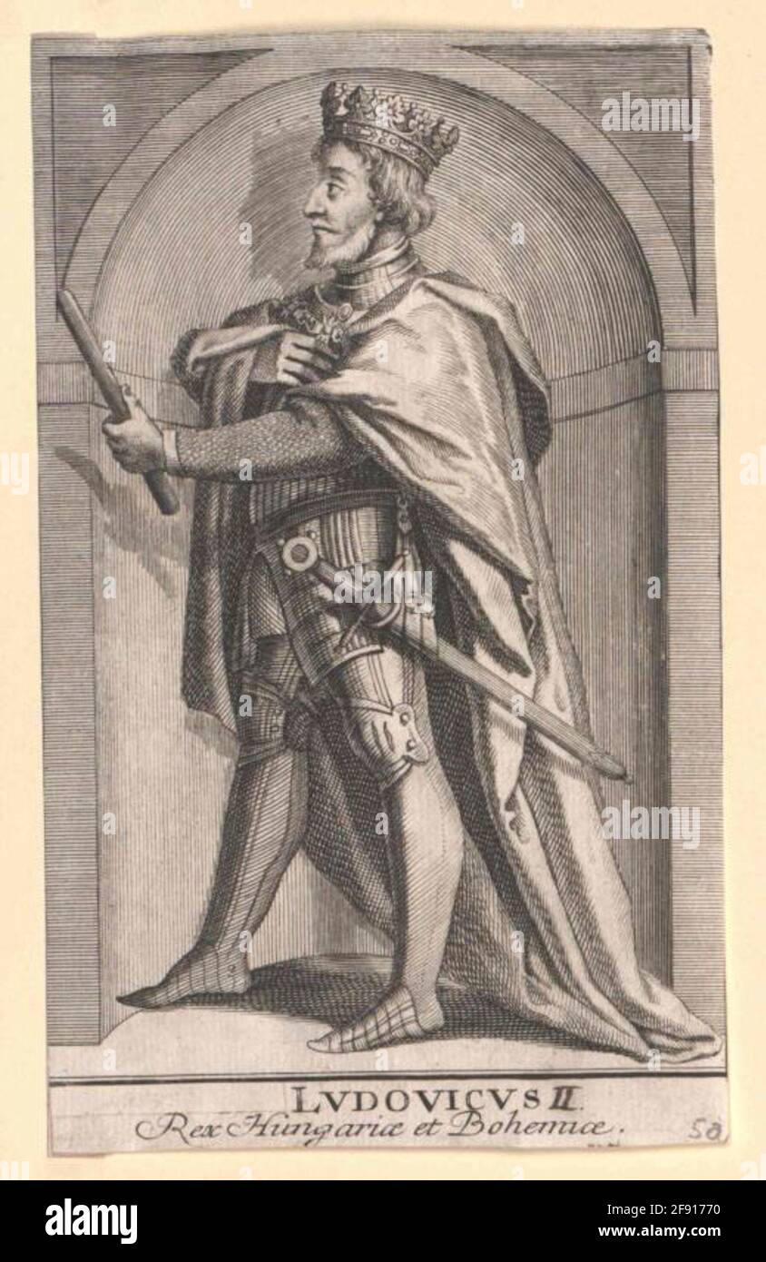 Ludwig II., König von Ungarn. Stockfoto
