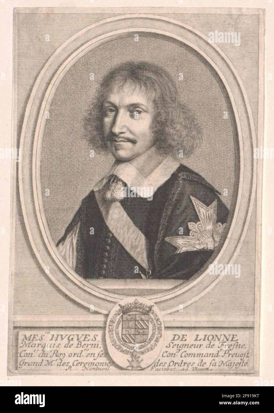 Löwin, Marquis de Fresnes und Berny, Hugues de. Stockfoto