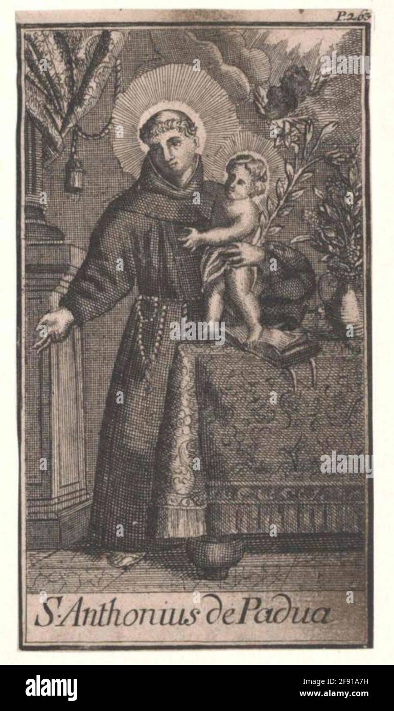 Anton von Padua, heiliger. Stockfoto