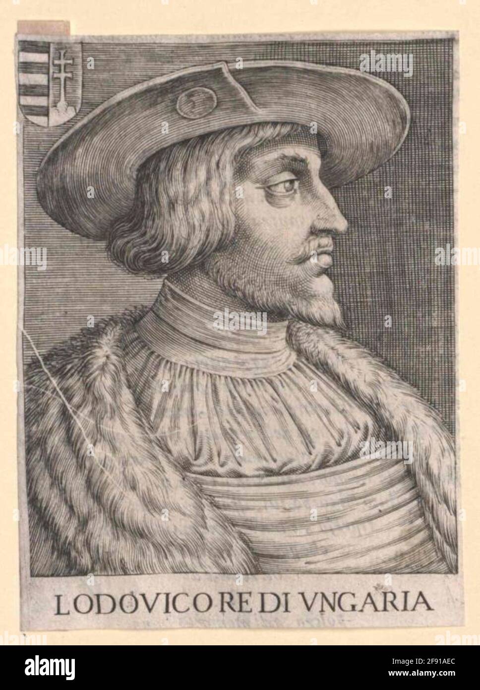 Ludwig II., König von Ungarn. Stockfoto