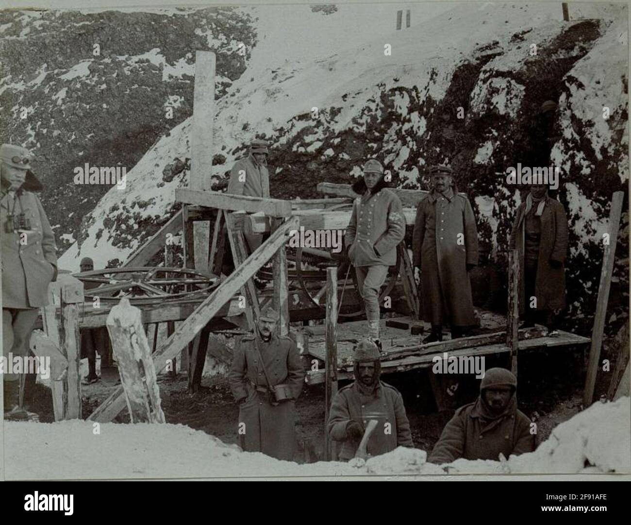 Aufzug auf dem Vecova - Pass. Stockfoto