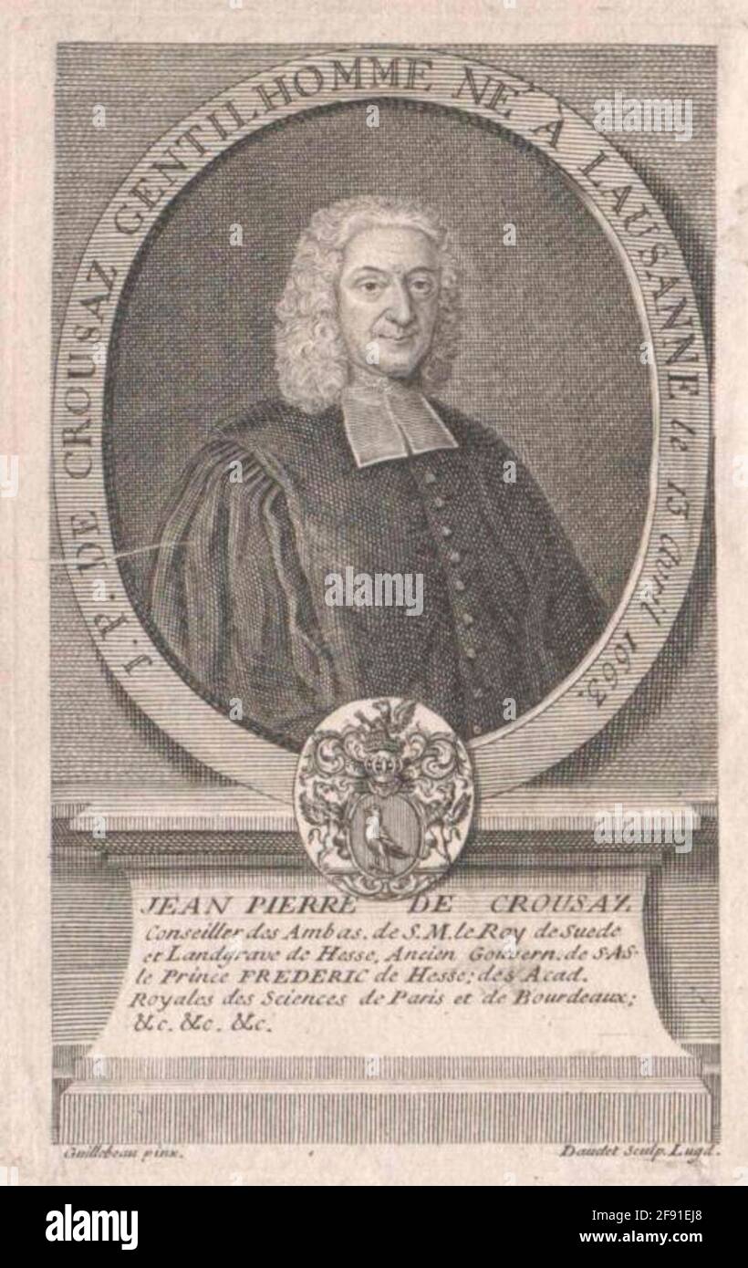 Crousaz, Jean Pierre Beginn: DADETT, Jean-Louis Datum: 1726F.7FUTIES ENCIRETHING: LYON Stockfoto