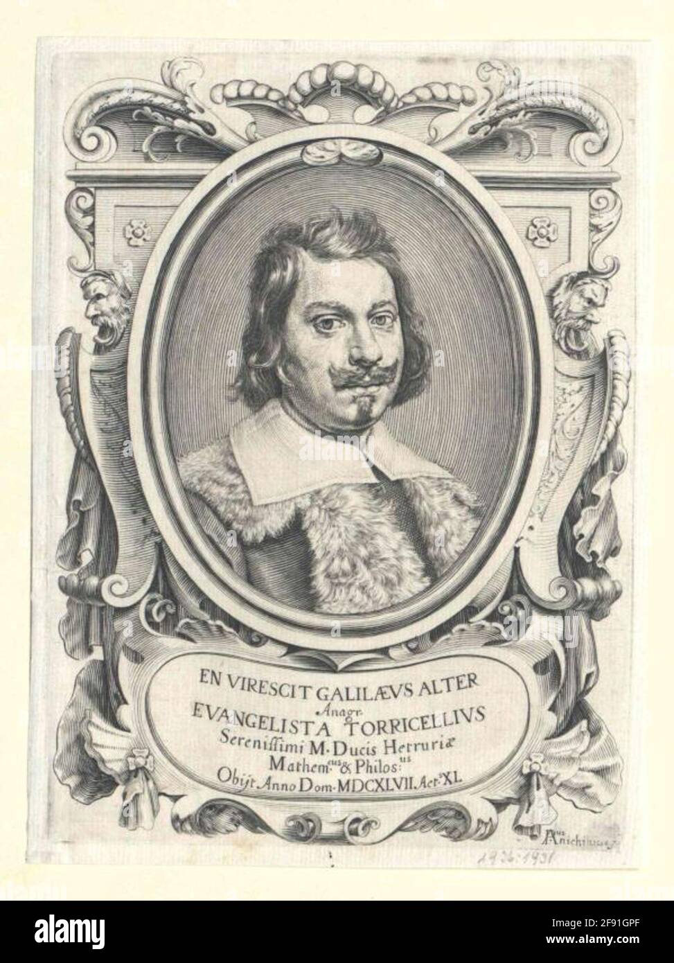 Torricelli, Evangelista. Stockfoto