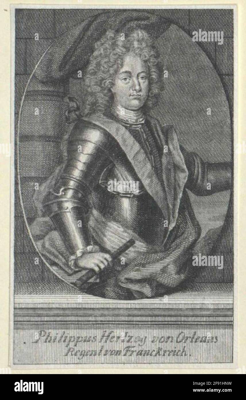 Philipp II., Herzog von Frankreich-Orléans 1715/1750 Stockfoto