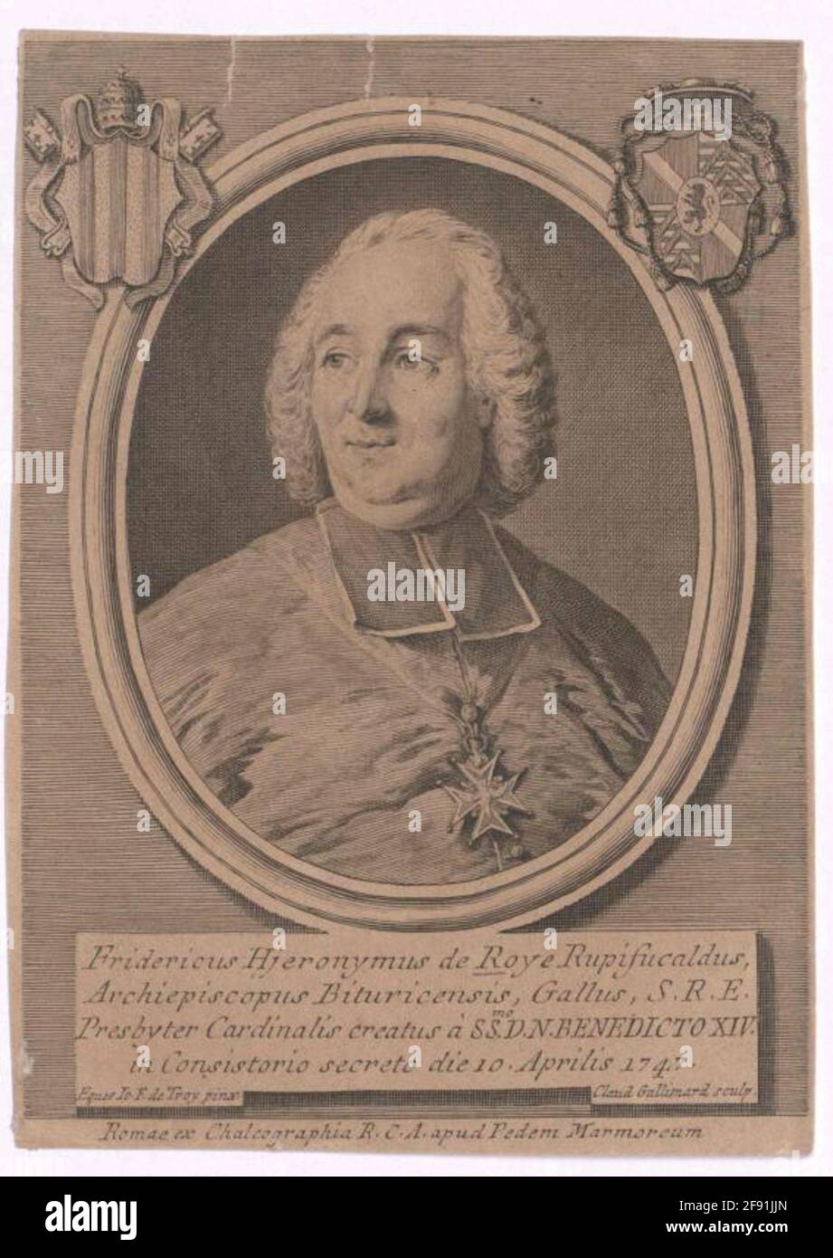 La Rochefoucauld aus Roye, Frédéric Jérôme de. Stockfoto