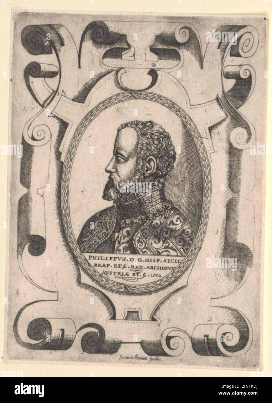 Philipp II., König von Spanien. Stockfoto