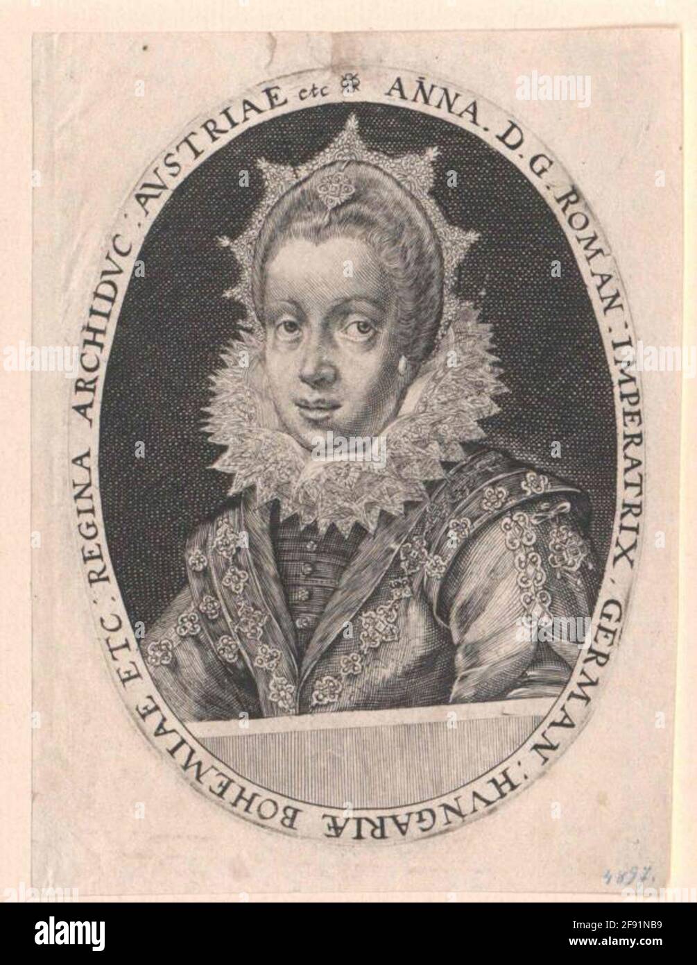 Anna, Römisch-Deutsche Kaiserin (1585-1618). Stockfoto