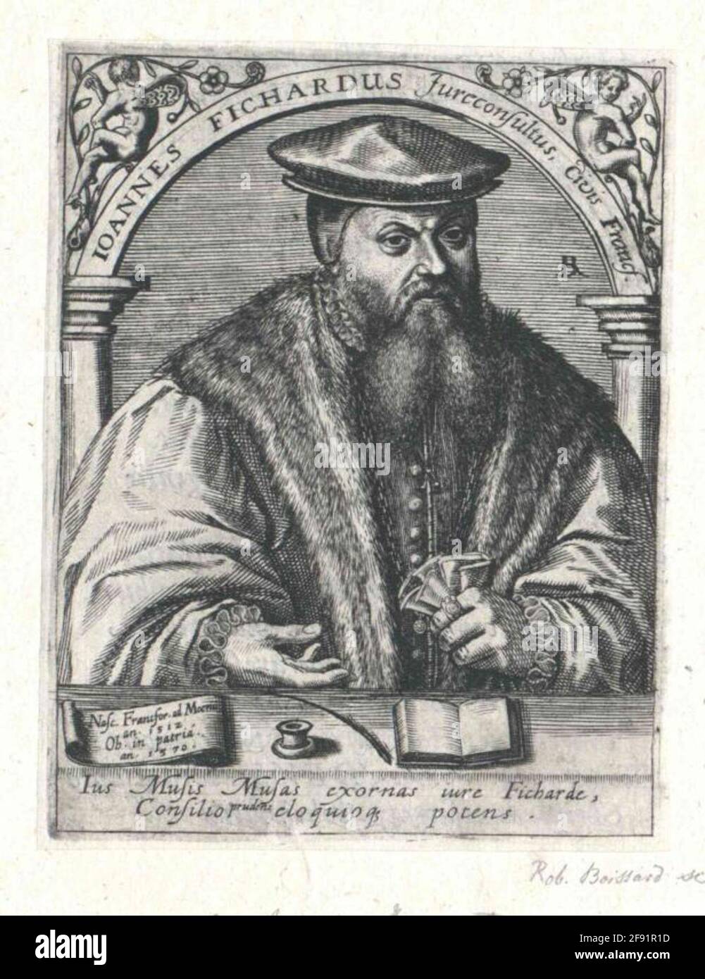 Fichard, Johann Stecher: Bry, Theodor Dest Morecher: BOISSARD, ROBERT DATESNING: 1597/1599 Stockfoto