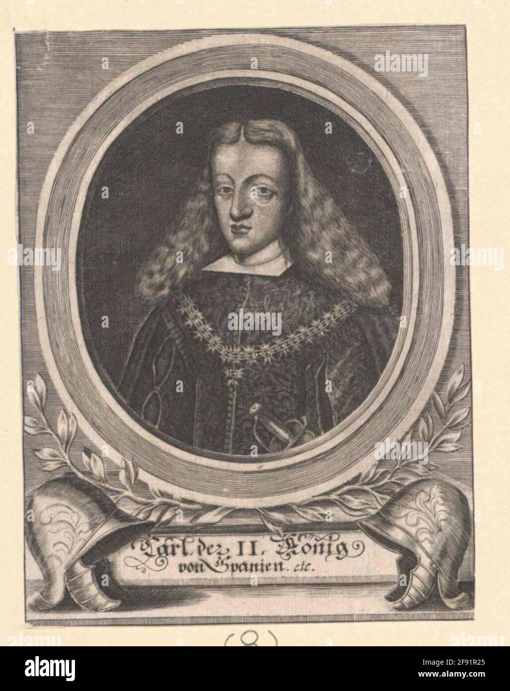 Karl II., König von Spanien. Stockfoto