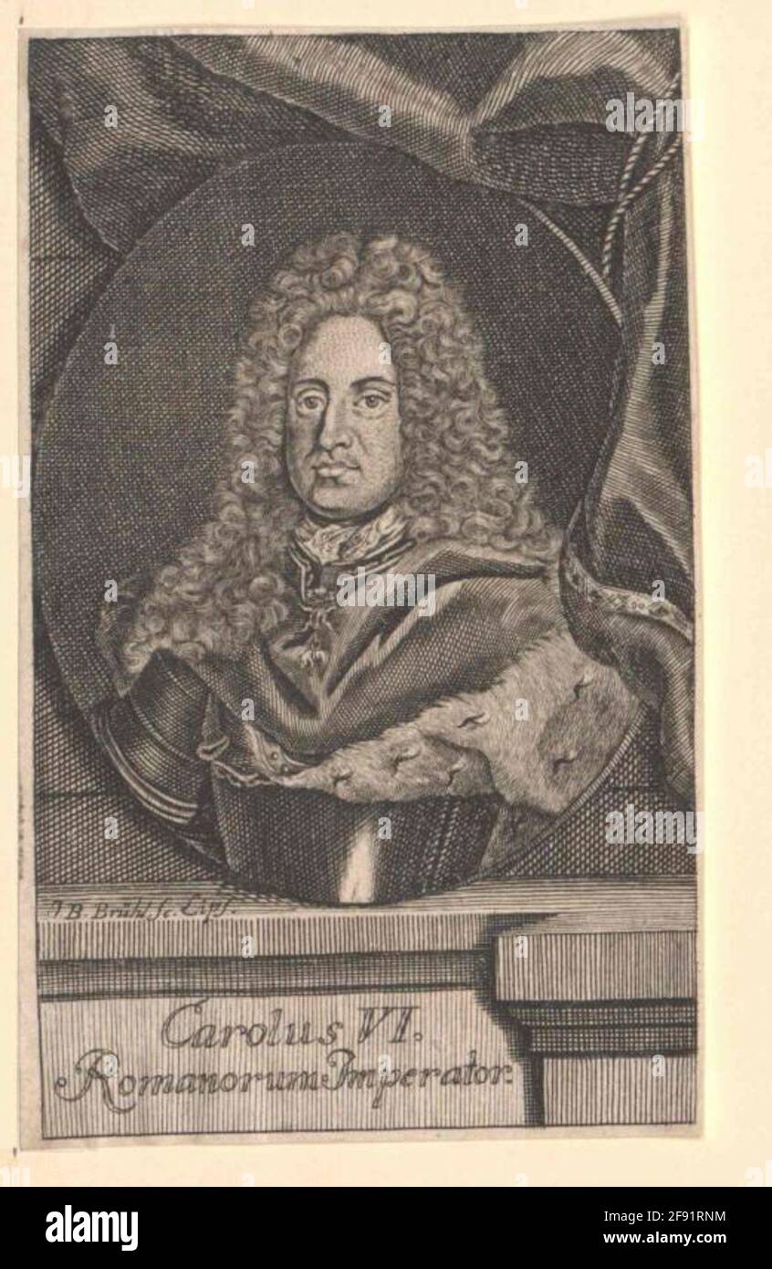 Karl VI., römisch-deutscher Kaiser. Stockfoto