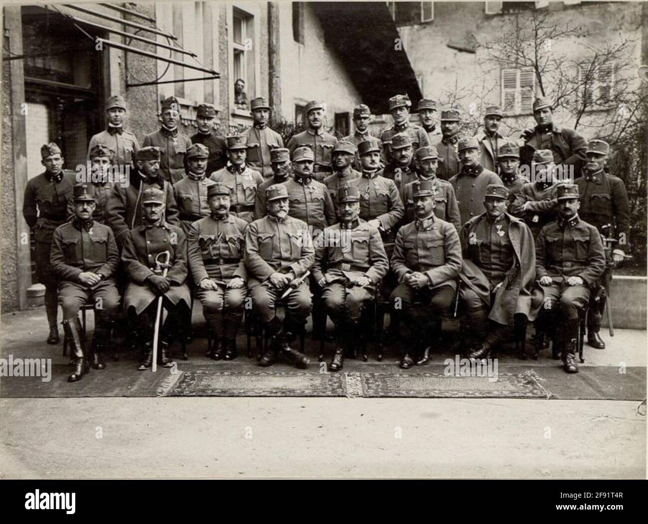Kommando mit Hauptquartier Viktor Dankl von Krasnik 1. Reihe sitzend, vierter von rechts Viktor Dankl von Krasnik Stockfoto