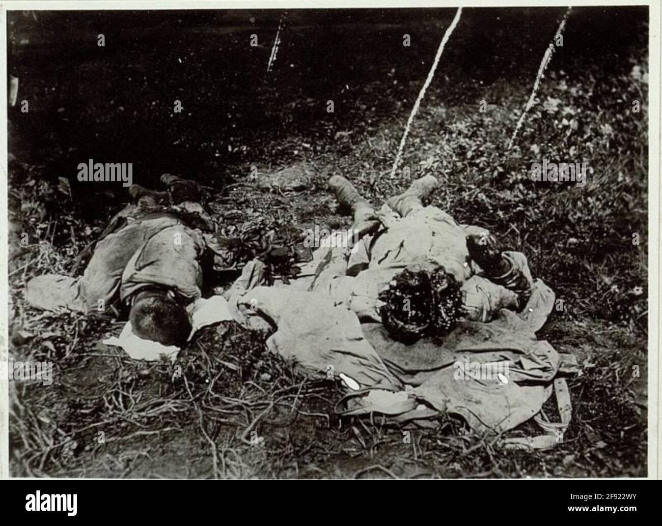 Gefallene Soldaten können in der Gegend um das Predil gefallene Italiener sein Stockfoto