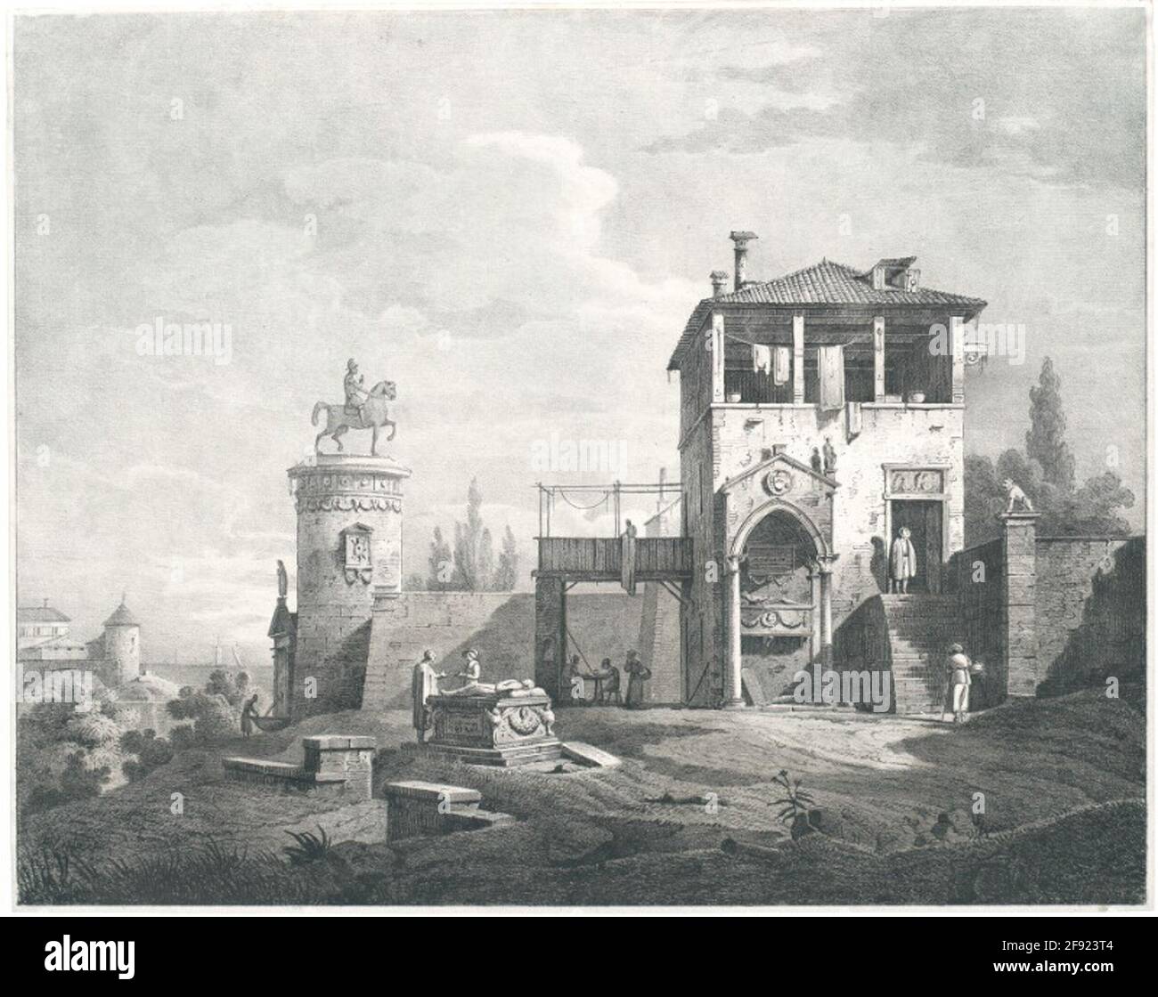 Ein Schenke Bey Mestre neben Venedig. Stockfoto