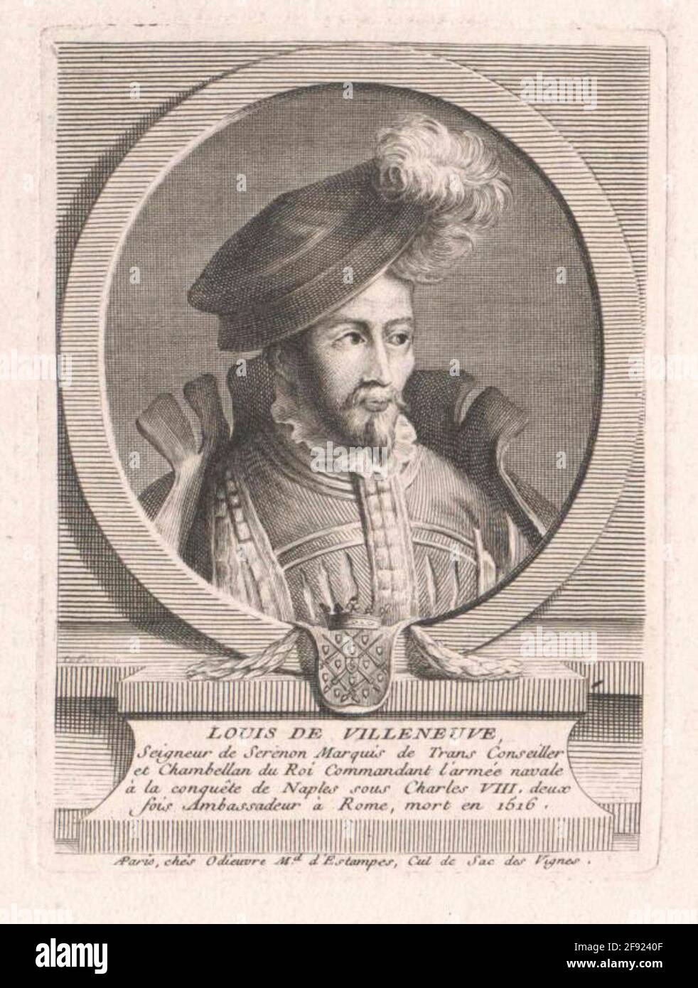 Villeneuve, Marquis de Trans, Louis de. Stockfoto