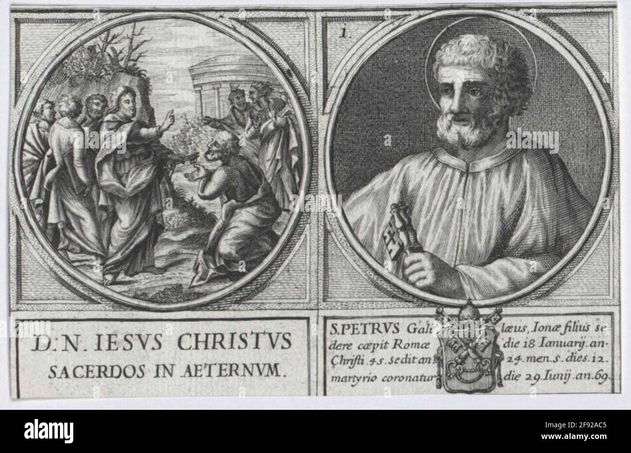 Petrus, Heiliger Apostel. Stockfoto