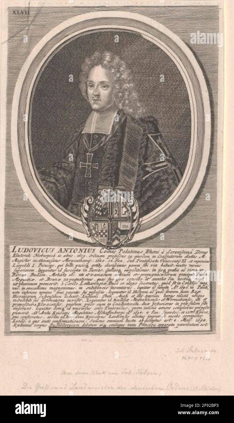 Ludwig Anton, Pfalzgraf von Pfalz-Neuburg. Stockfoto
